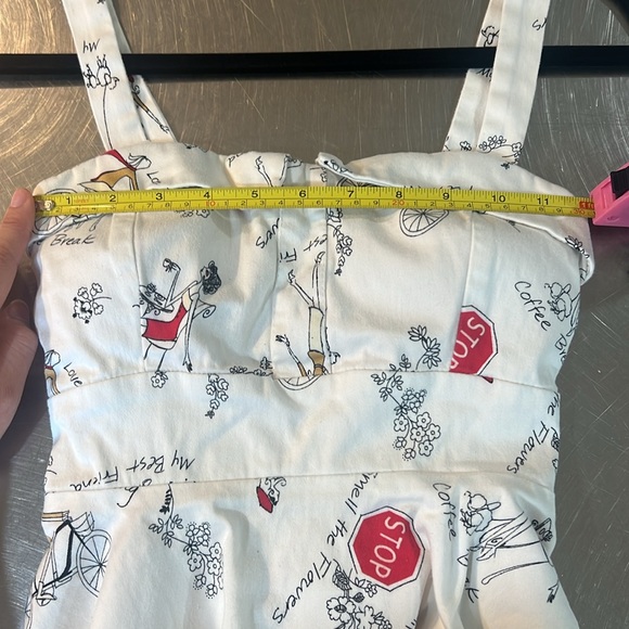 Varga Retro White Patterned Pinup Dress Size XS - Picture 11 of 12